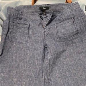 Express chambray fit and flare pants